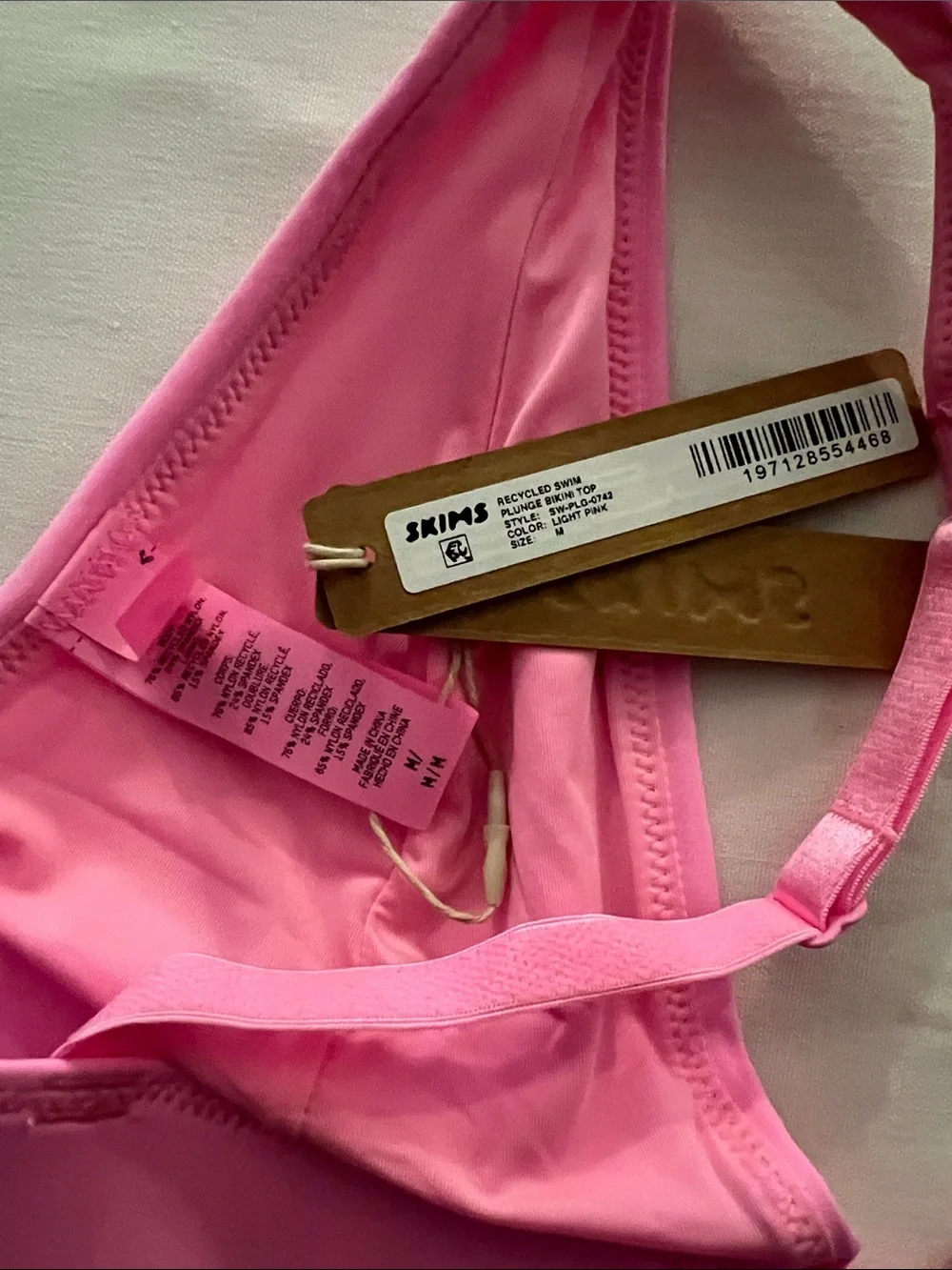 SKIMS SWIM PLUNGE BIKINI TOP